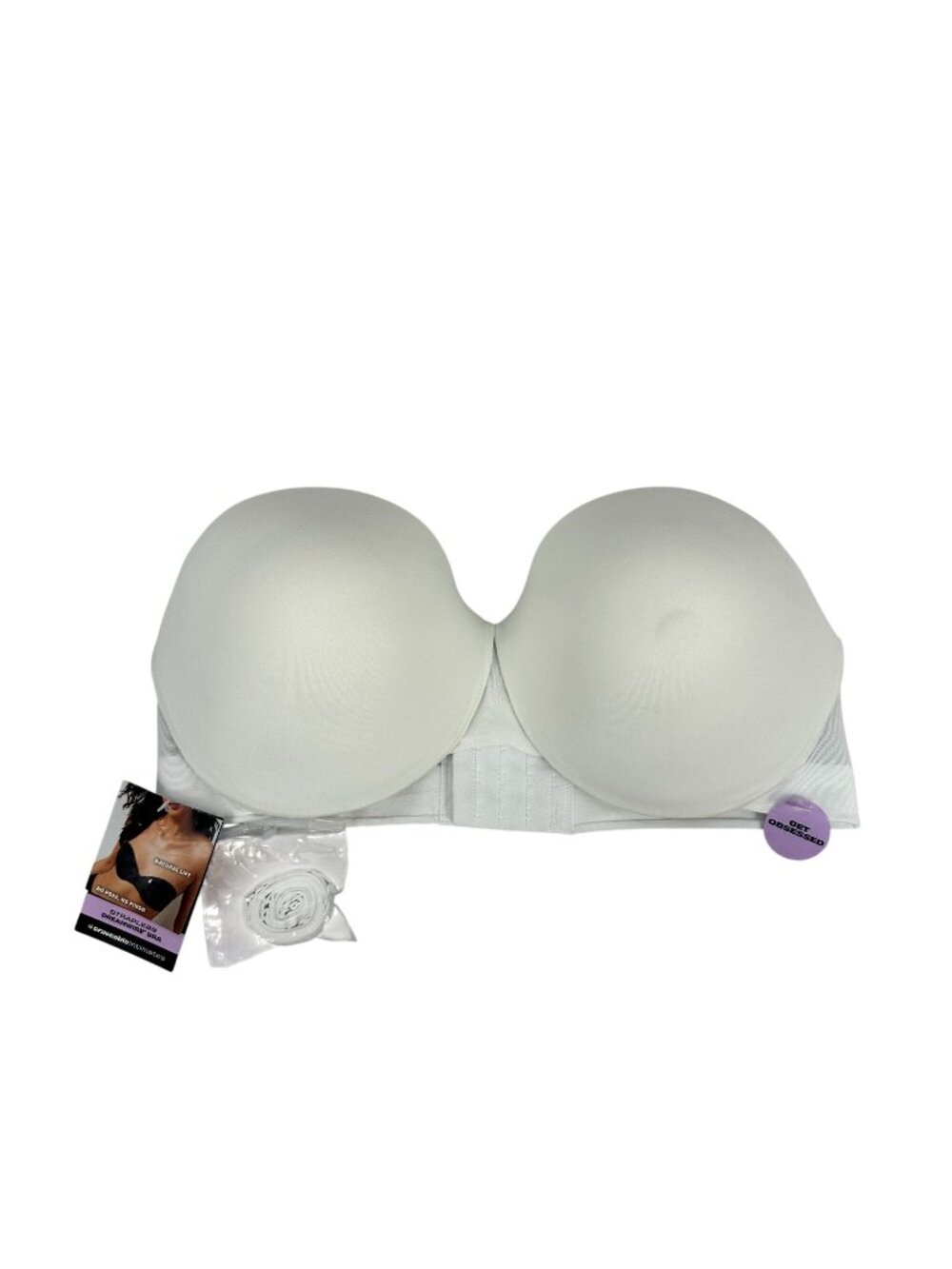 Maidenform Strapless DreamWire Bra 38D Natural Lift Padded Silicone Backing